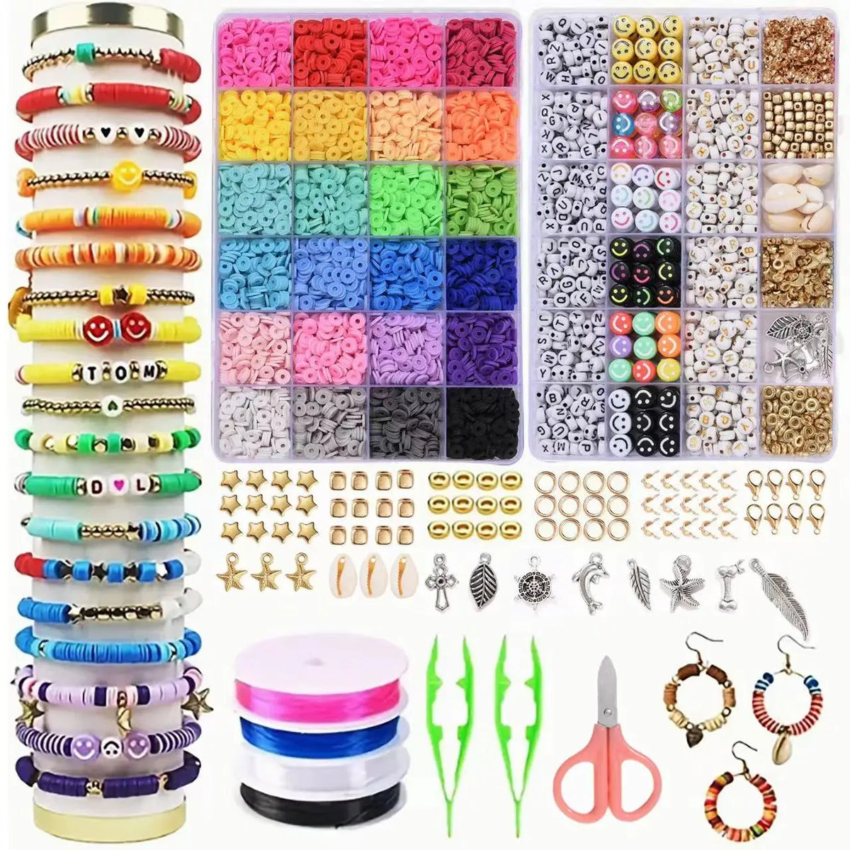 Polymer Clay Beads Assortment for DIY Jewelry Making