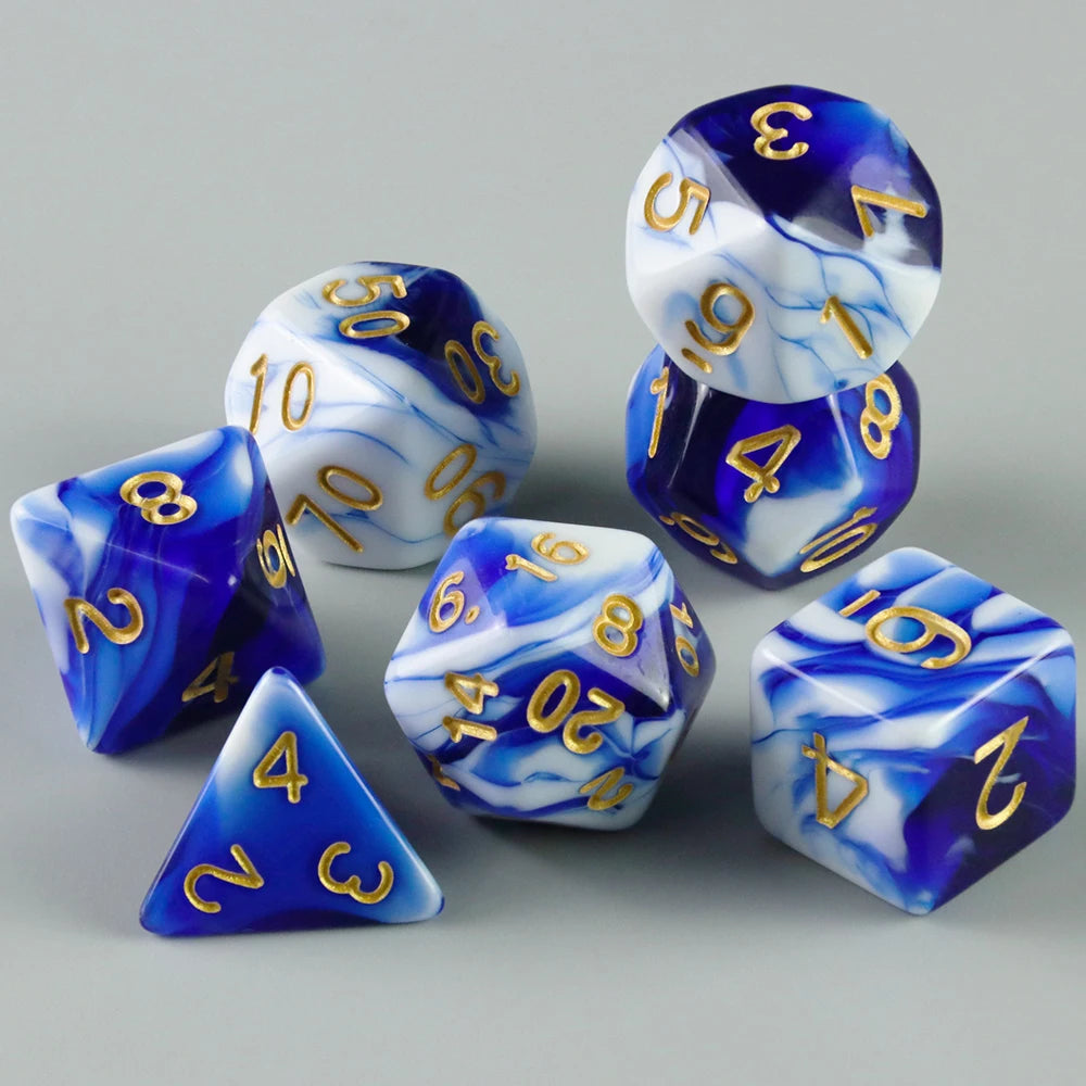 Acrylic Polyhedral Dice Set for Tabletop RPGs