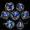 Dragon Eye Resin Dice Set with Liquid Core - 7 Polyhedral Dice for RPG Gaming
