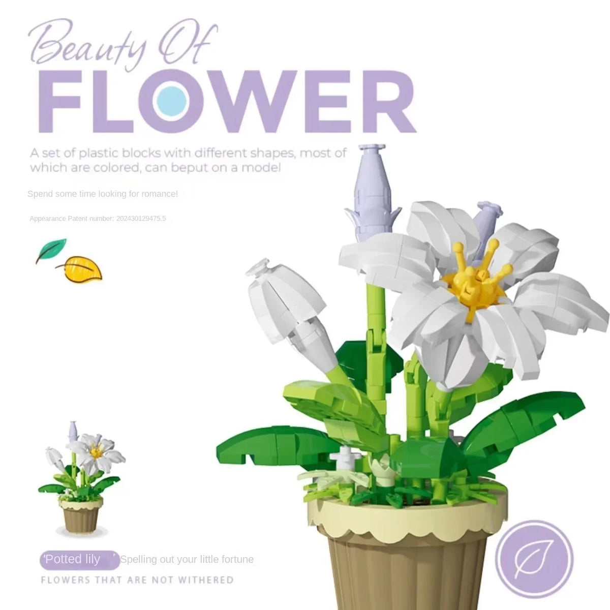 DIY Mini Flower Building Block Kit – Everlasting Desktop Decor