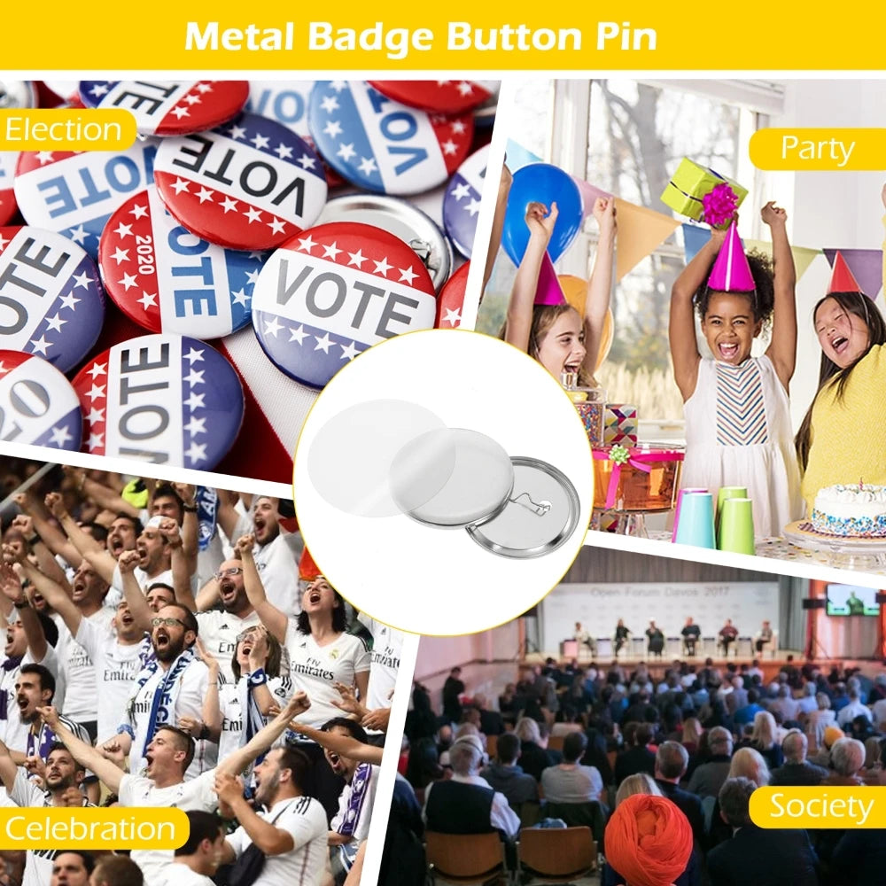 DIY Button Maker Supplies – Metal Pin Badge Parts Kit