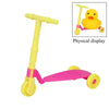 A pink and yellow mini rubber duck accessory set featuring a toy duck, sunglasses, and hats.