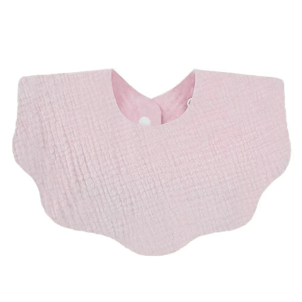 Cotton Baby Bibs with Burp Cloth – Soft Solid Color Bandana Scarf