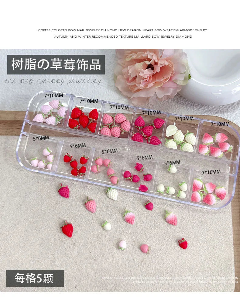 Fruit & Floral Resin Nail Art Decorations