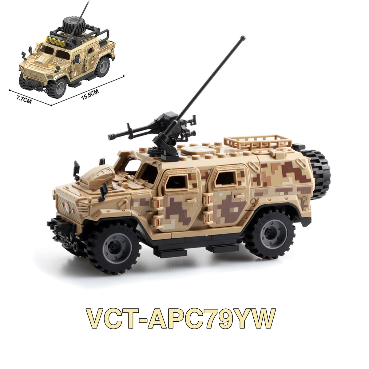 Military Hummer Tank Building Blocks Set