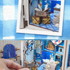 Beach Corner Book Nook Kit – Wooden Miniature Bookend with LED Light