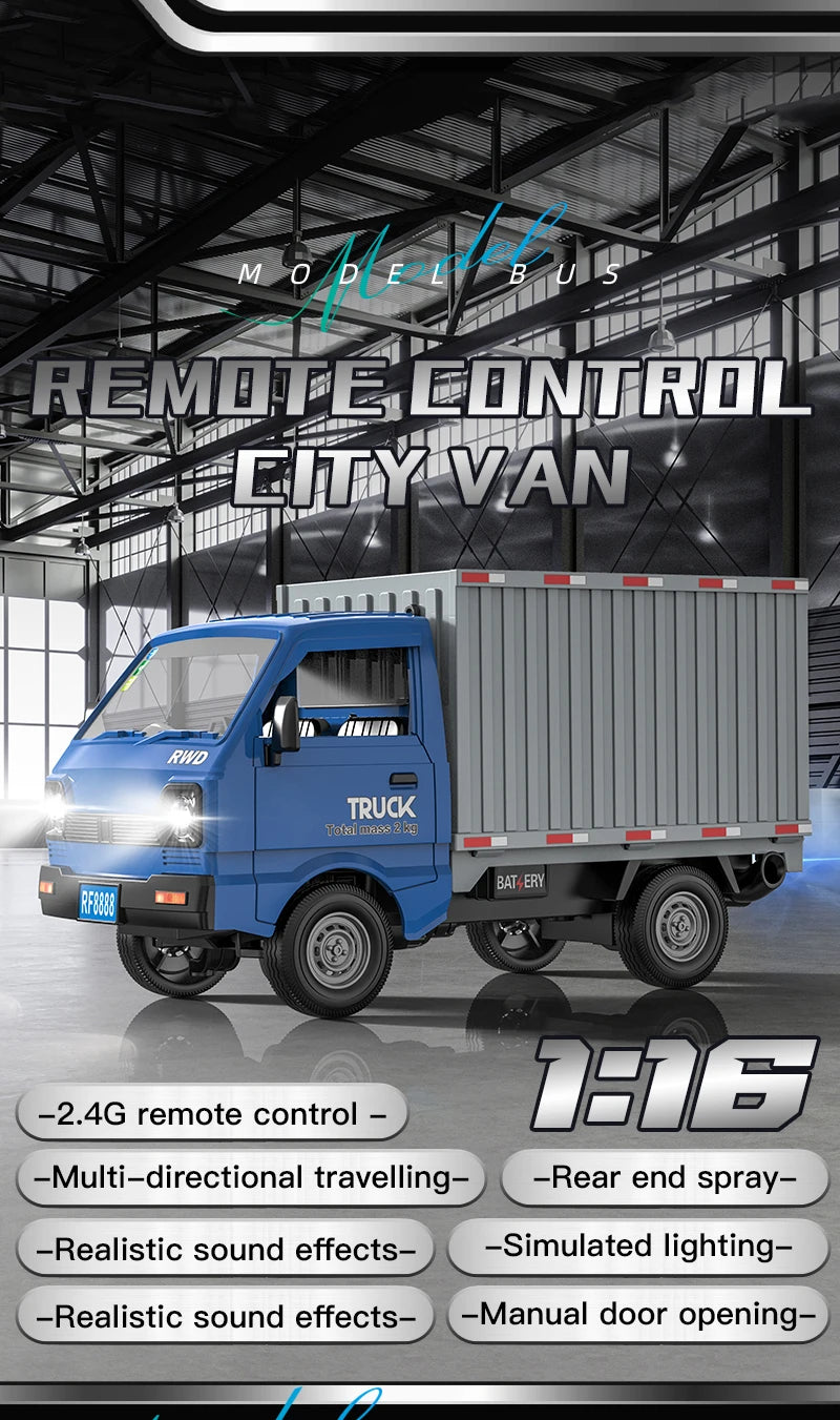 Remote Control Stunt Truck with LED Lights and Spray Effect