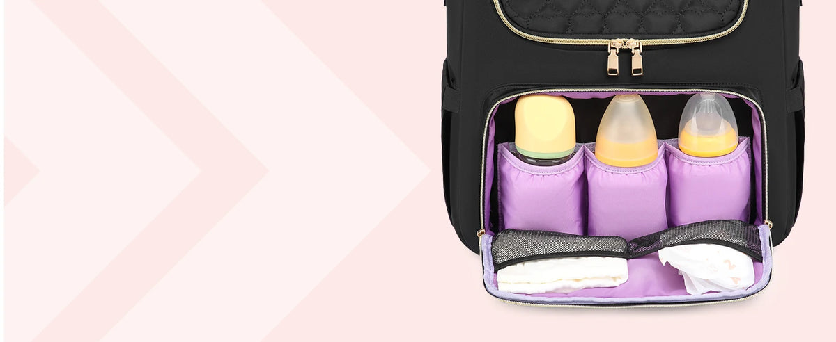 Foldable 4-in-1 Diaper Bag Backpack with Changing Pad