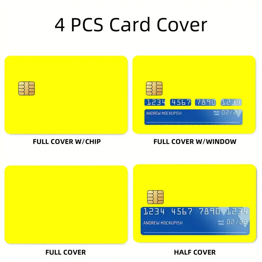 Funny Waterproof Card Skins - Set of 4