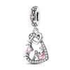925 Sterling Silver Heart Charm Beads for Bracelets and Necklaces