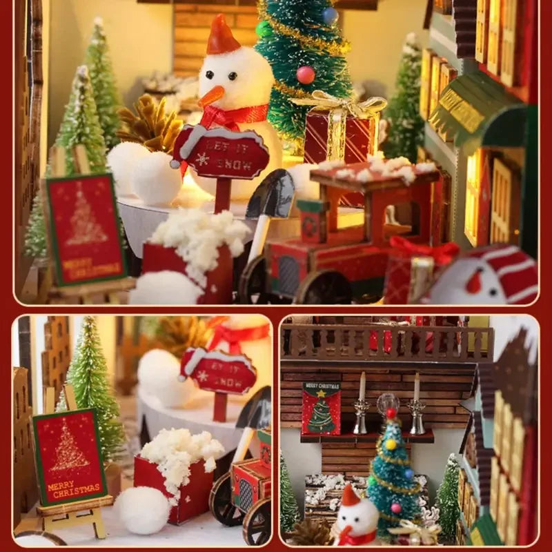 DIY Miniature Winter Cabin Book Nook Kit