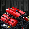 V8 Engine Model Building Blocks Set with Electric Motor
