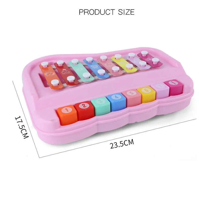 Montessori Wooden Xylophone for Toddlers – 8-Tone Musical Toy for Ages 0-3