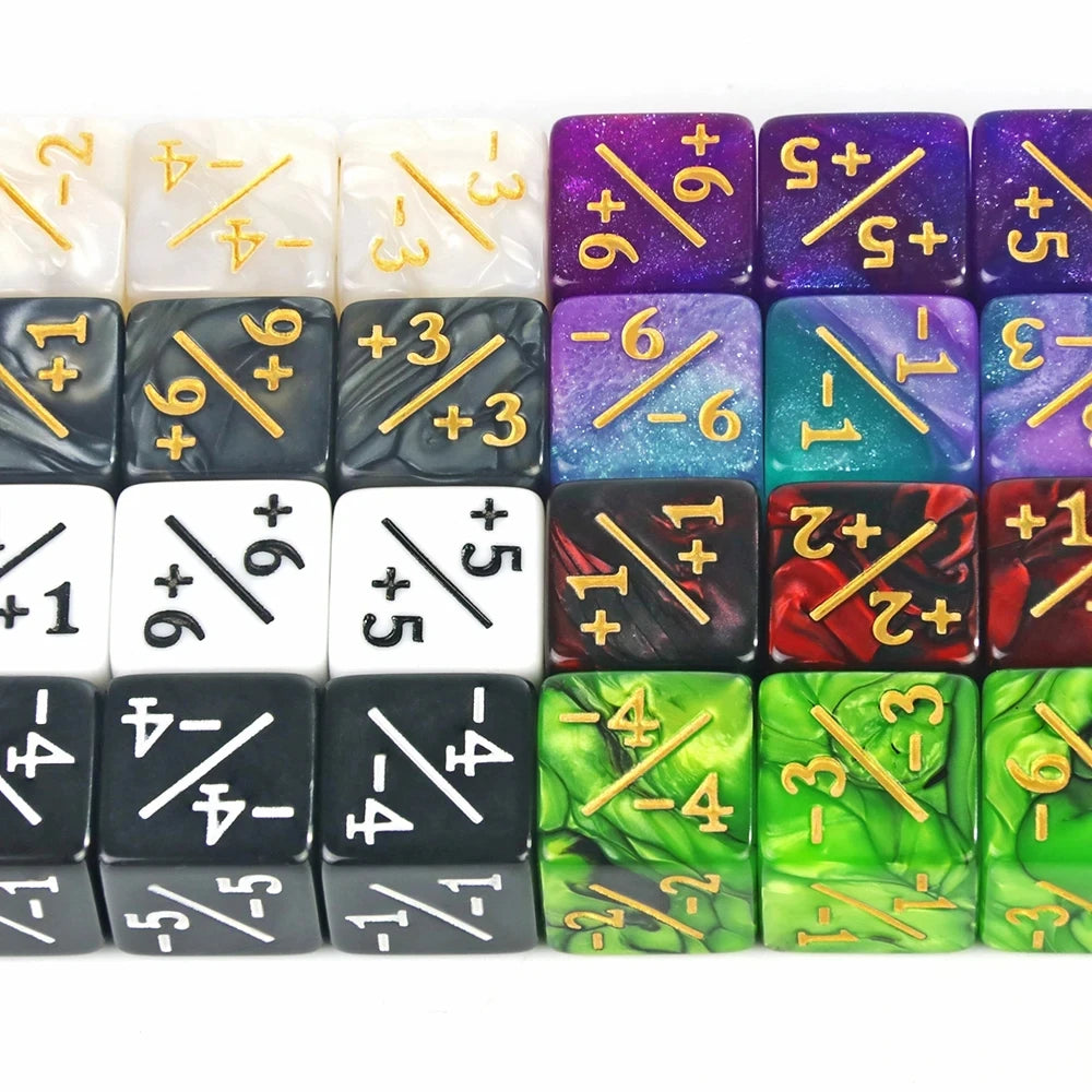 Un jeu de dix dés à six faces colorés et numérotés pour jeux de société