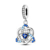 925 Sterling Silver Heart Charm Beads for Bracelets and Necklaces