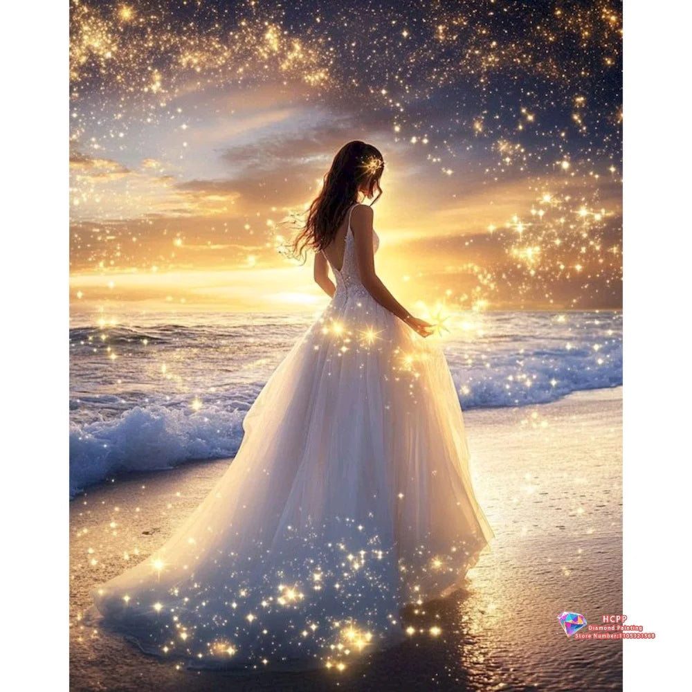 Cartoon Girl Portrait 5D Diamond Painting Kit