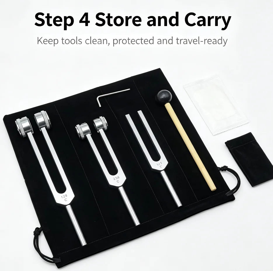 Professional Tuning Fork Set for Sound Healing & Ear Therapy