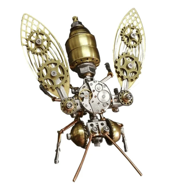 Steampunk-Maschinenbiene-Bausatz aus Messing- und Kupferteilen