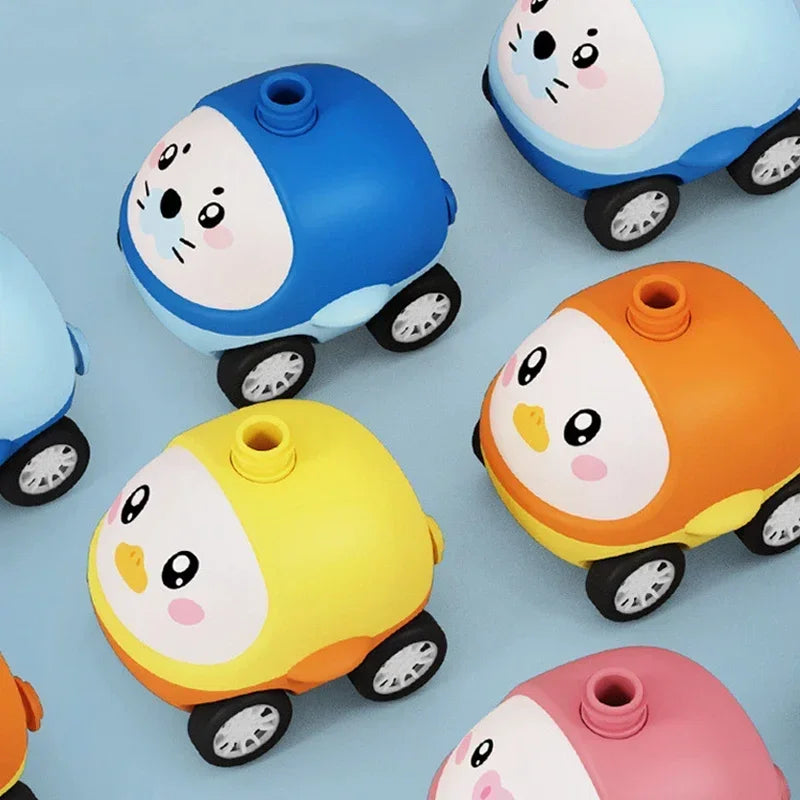 Balloon-Powered Car Science Toy with Launcher Tower