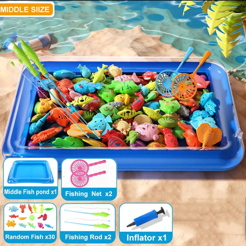Magnetic Fishing Game with Inflatable Pool