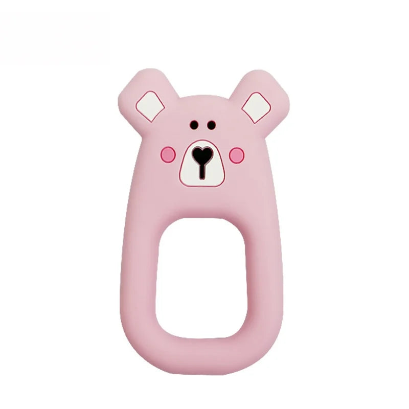 Cartoon Animal Silicone Baby Teether with Pacifier Clip