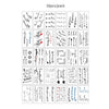 A pack of 30 temporary tattoos featuring various designs for kids and adults.