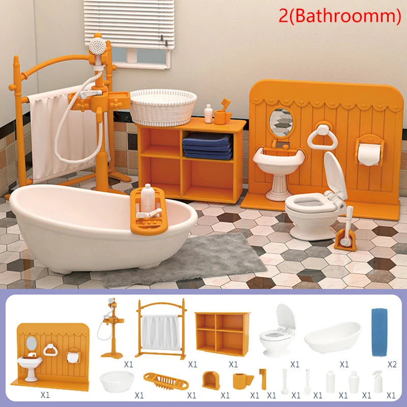 Miniature Dollhouse Furniture Set for 1:12 Scale Dolls