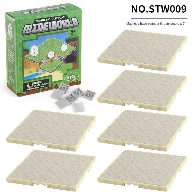 Magnetic Building Block Base Plates for Creative Play