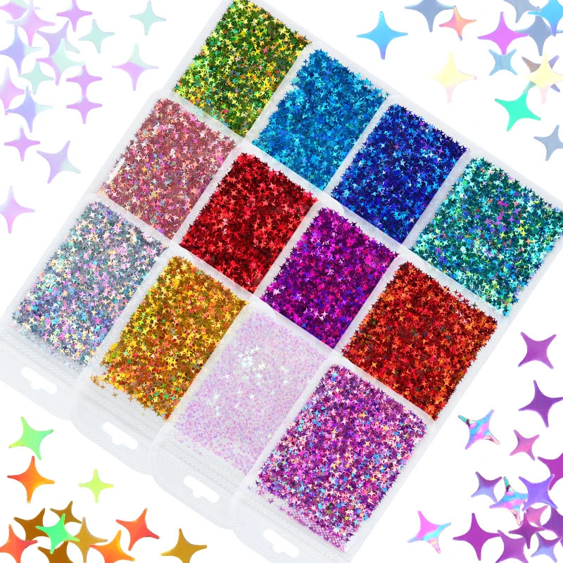 Shimmering Star Resin Sequins for DIY Crafts