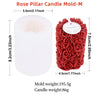 3D Rose Pillar Candle Silicone Mold for DIY Crafting