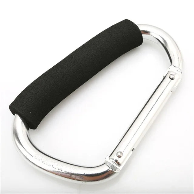 Heavy-Duty Aluminum Carabiner Stroller Hooks for Bags and Purses