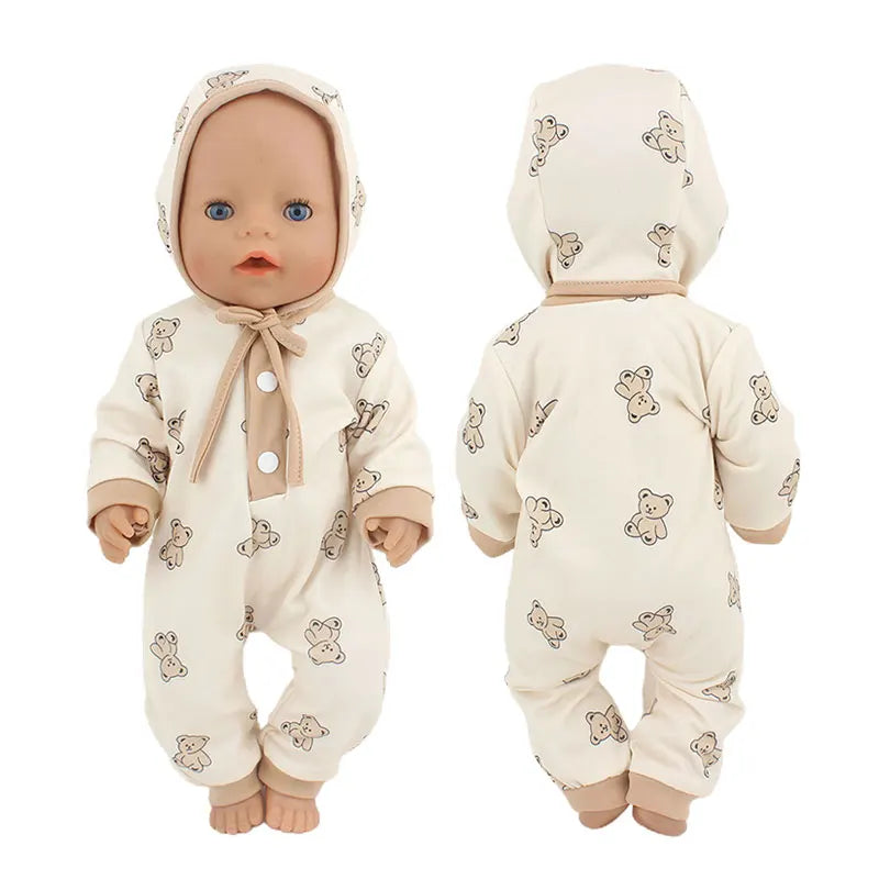 Cute 2-Piece Romper Outfit for 17-Inch Reborn Baby Dolls