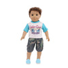 Bear Print Casual Outfit for 43 cm Baby Dolls