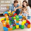 Magnetic Building Block Train Set with Electric Track