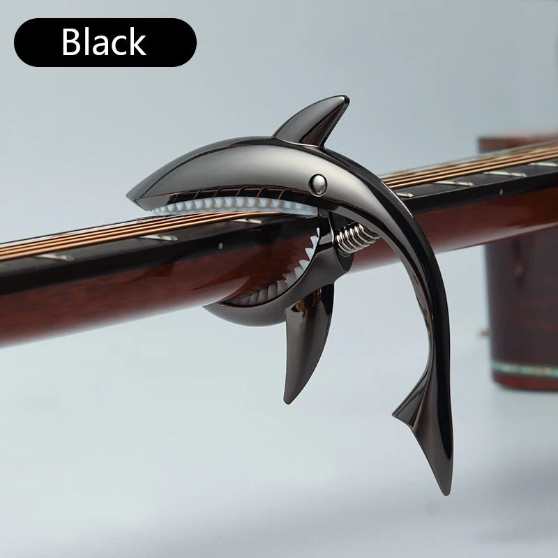 Zinc Alloy Shark Guitar Capo for Acoustic and Electric Guitars
