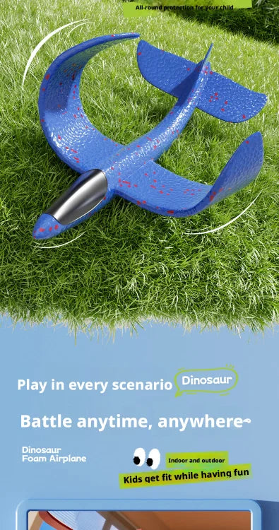 Dinosaur Foam Airplane Launcher Toy