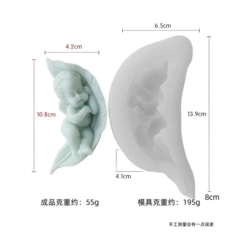 3D Sleeping Baby Silicone Mold for Candle, Resin & Soap Making