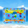 A colorful inflatable baby water play mat featuring sea animals and marine life for tummy time