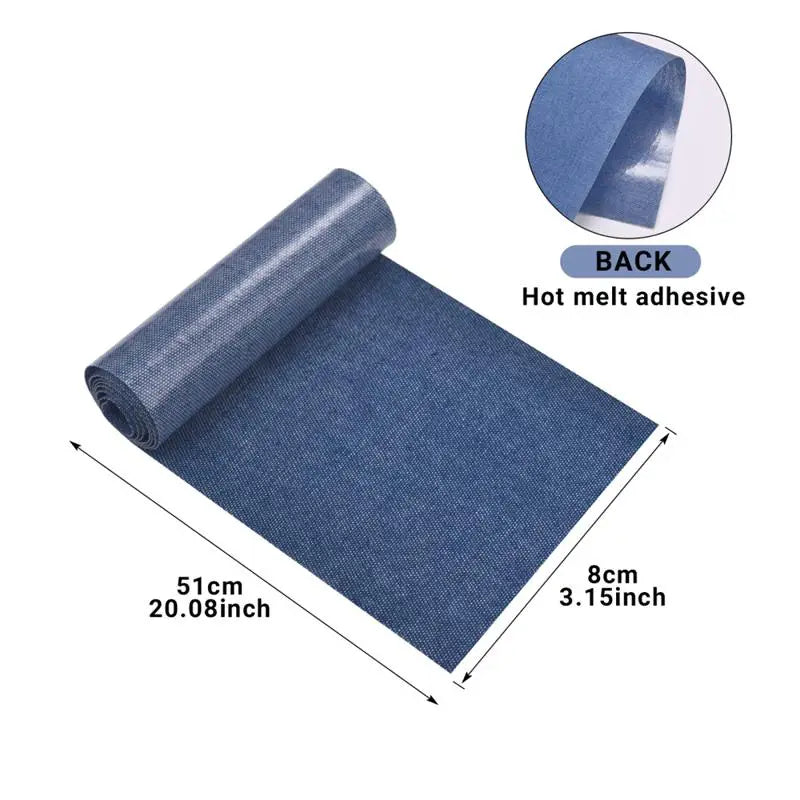 Denim Iron-On Repair Patches (8x51cm)
