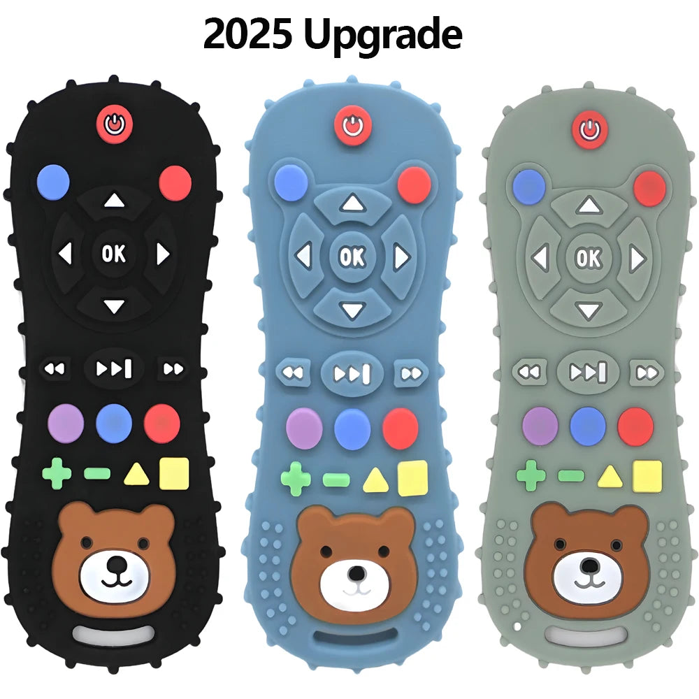Silicone Baby Teether Remote Control with Anti-Eating Glove