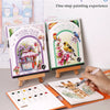 Three-fold watercolor painting set showing a book and palette for one-stop painting experience