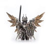 A detailed metal figurine of an Adjudicator with wings and a sword.