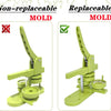 DIY Button Maker Machine Kit with Interchangeable Molds – 5 Sizes
