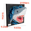 3D Mosaic Art Building Block Set — Shark, Eagle & Parrot Designs