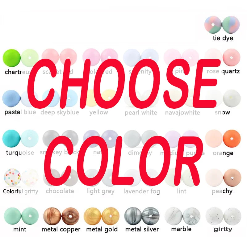 Food-Grade Silicone Beads for Jewelry Making (50-Pack)