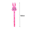 Pink bunny-shaped Easter egg and spoon race game set for kids with a long pink handle