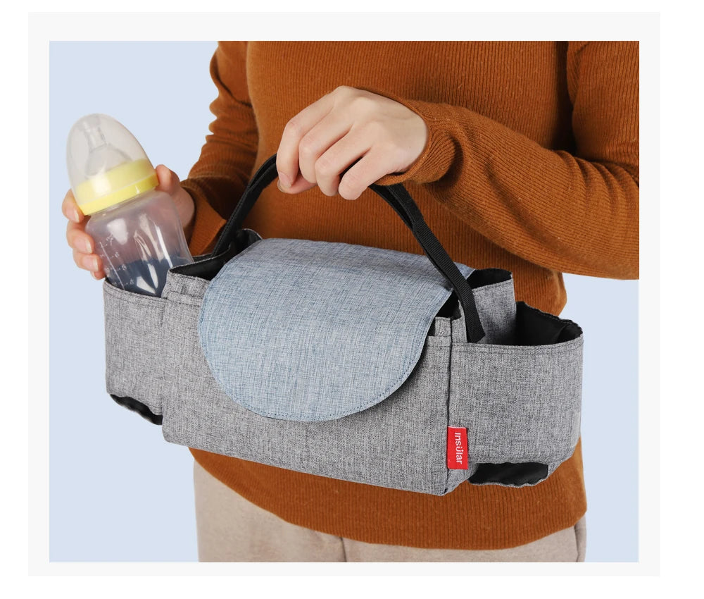 Insulated Diaper Bag with Thermal Bottle Pouch