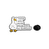 Cute Cartoon Goose Enamel Brooch Set (4-Pack)