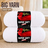 Two balls of red super soft 100% acrylic yarn for knitting and crochet