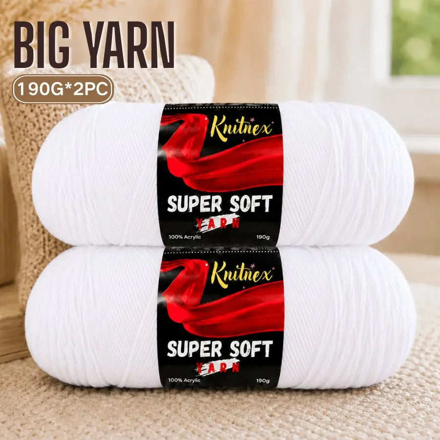 Two balls of red super soft 100% acrylic yarn for knitting and crochet